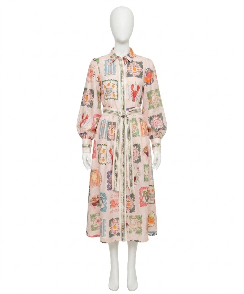 NEW EMILY LOVELOCK blythe dress in summer stamp